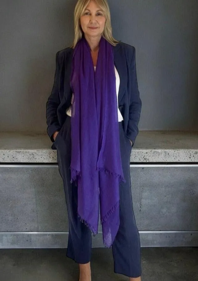 Royal Purple Cashmere scarf