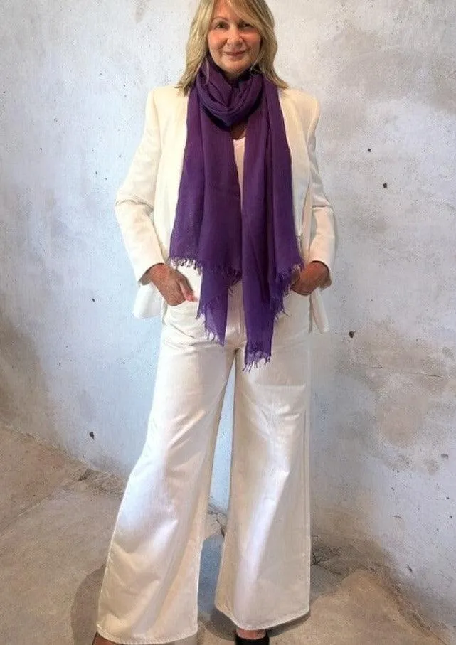 Royal Purple Cashmere scarf