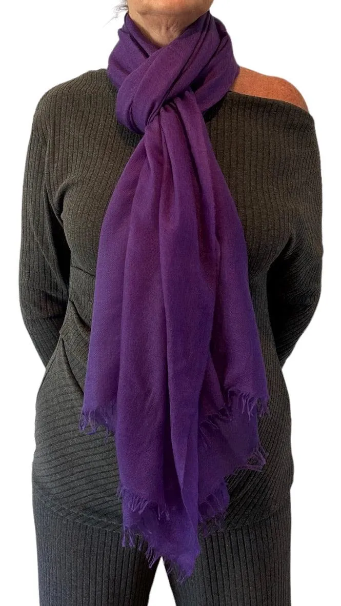 Royal Purple Cashmere scarf