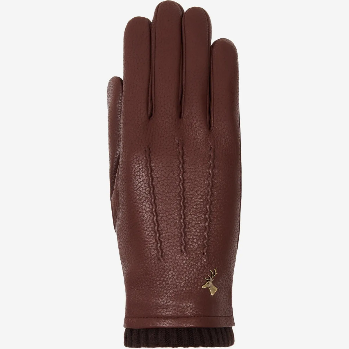 Scarlett – deerskin (American deerskin) leather gloves with warm wool lining