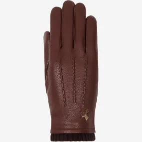 Scarlett – deerskin (American deerskin) leather gloves with warm wool lining