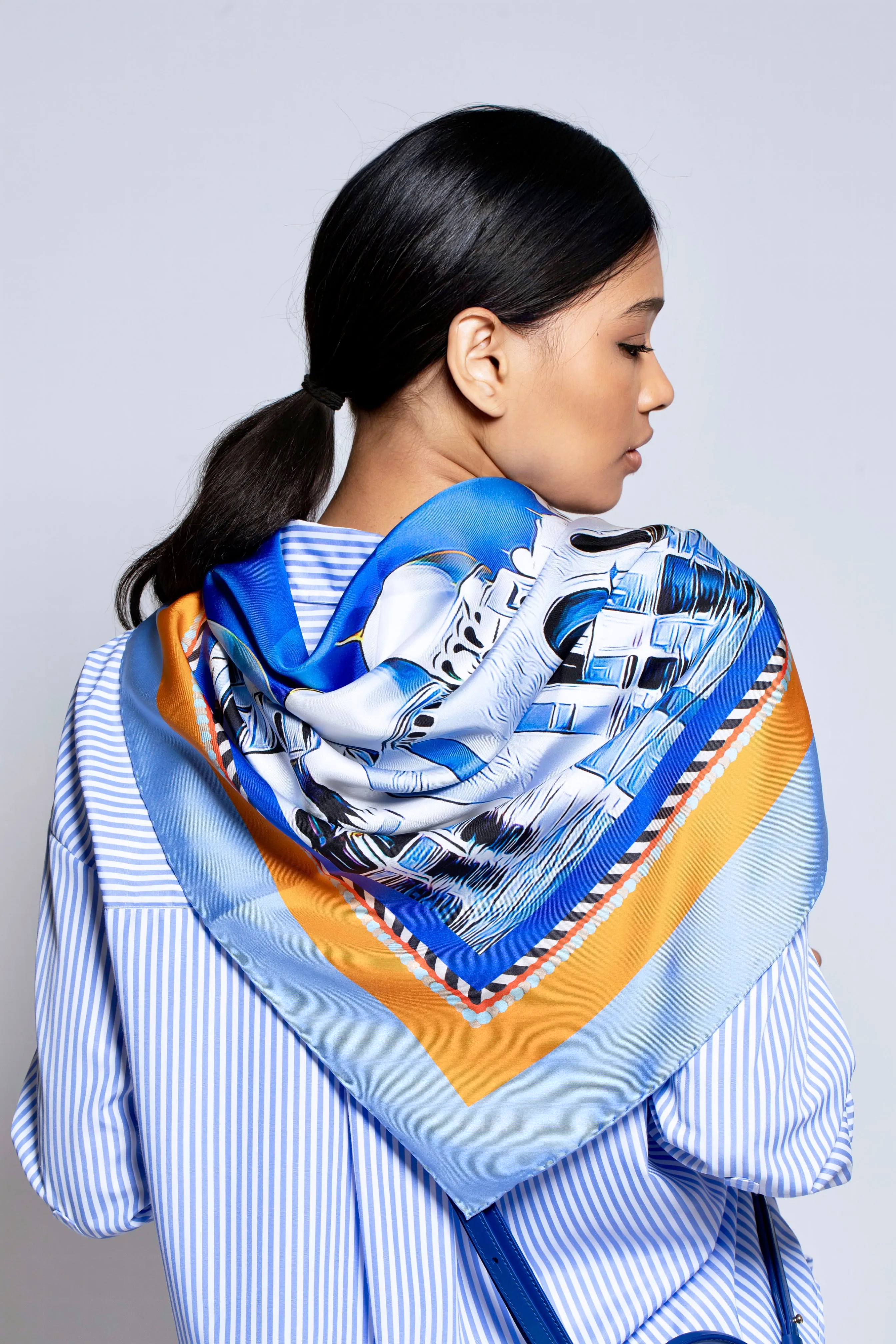 Silks - Abu Dhabi Azure Scarf - 90