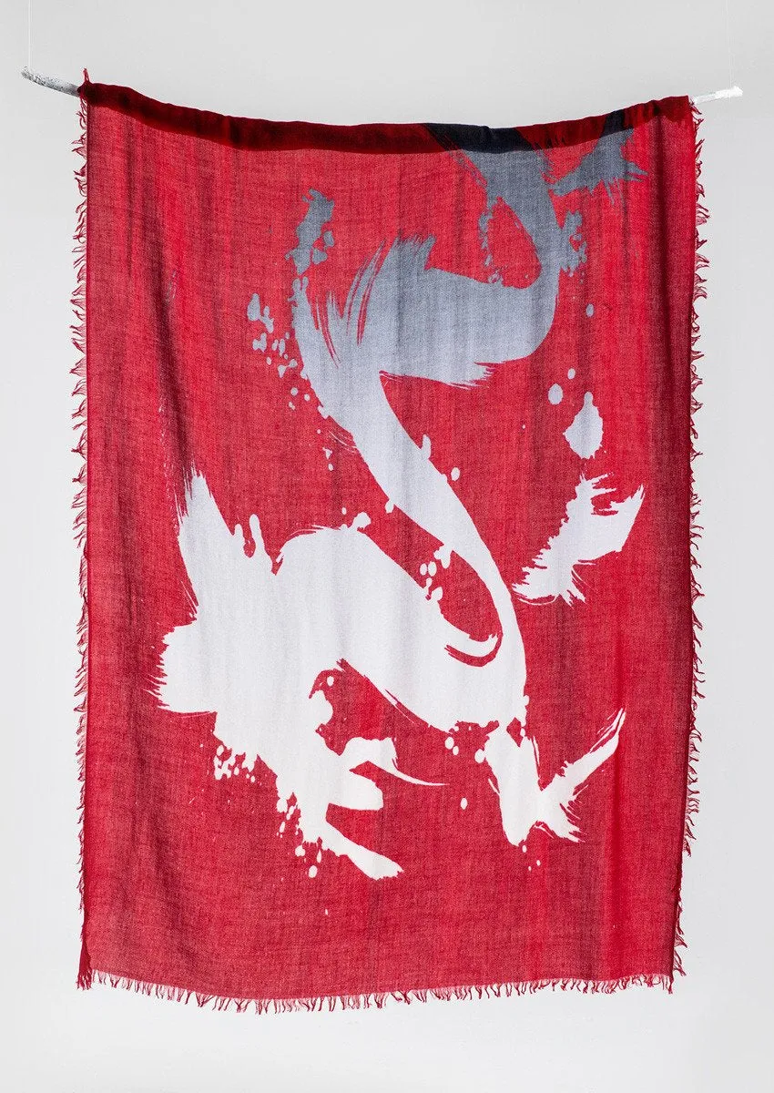 super fine baby cashmere scarf by Junko Koshino