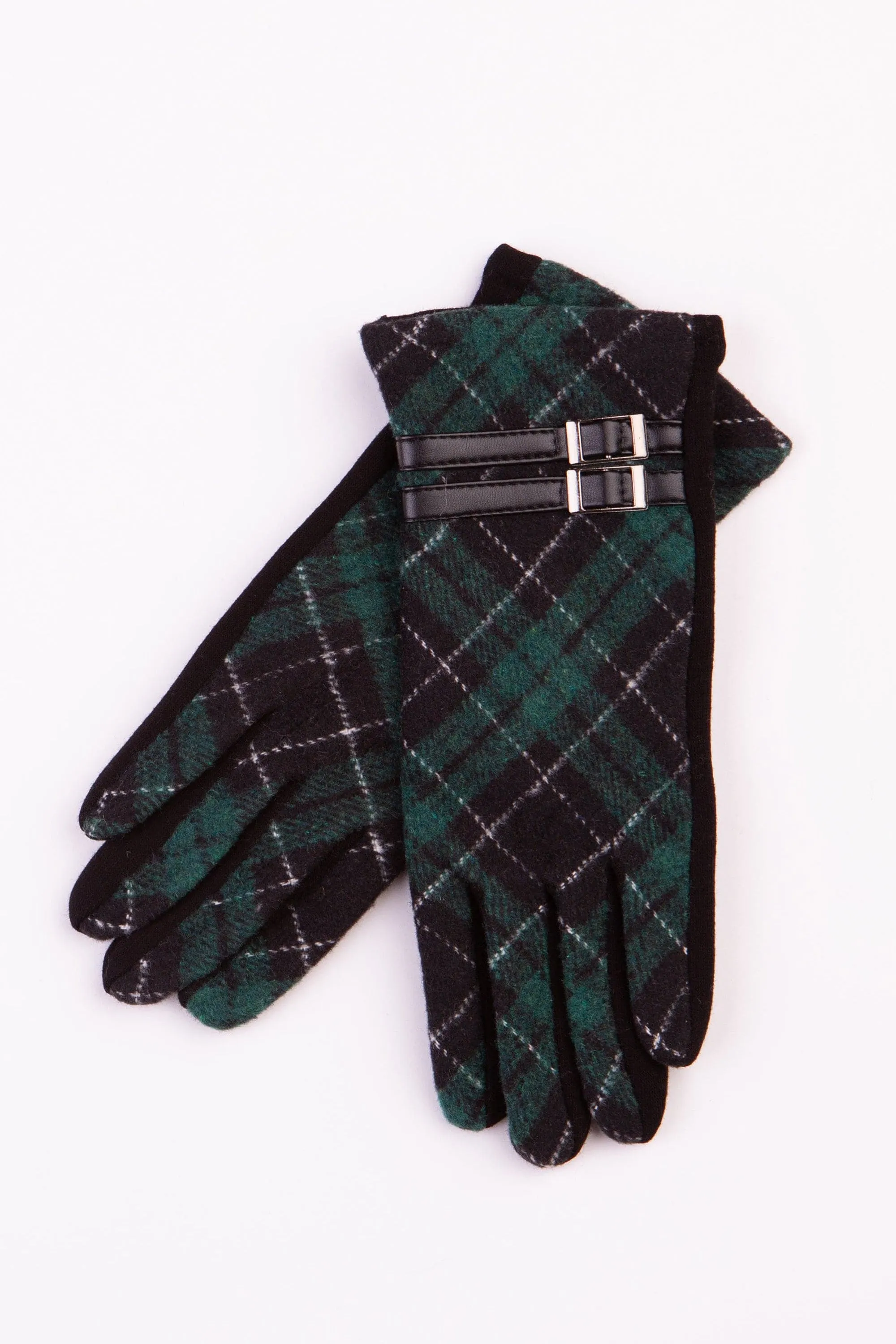 Tartan Gloves - Green