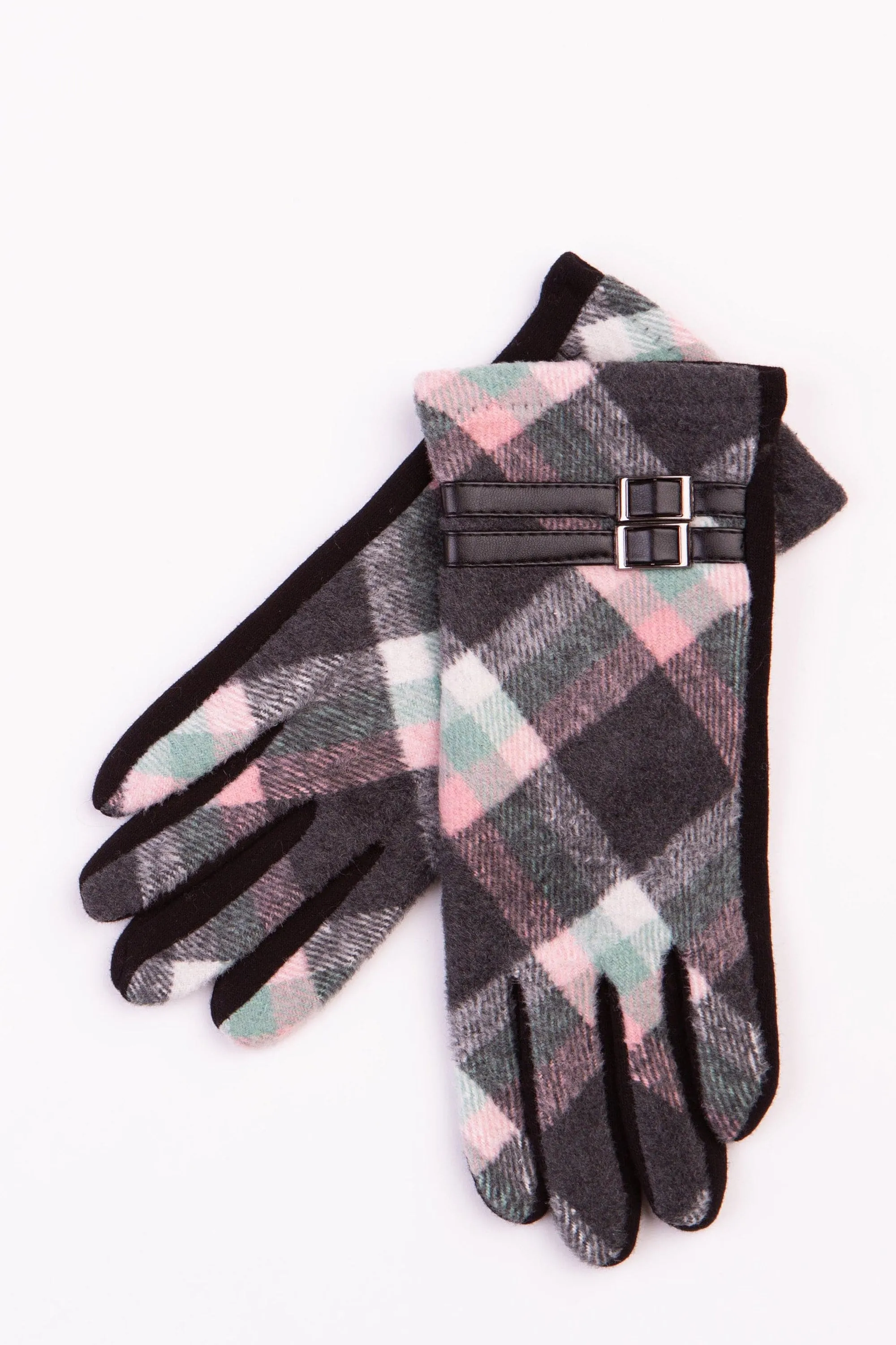 Tartan Gloves - Pink