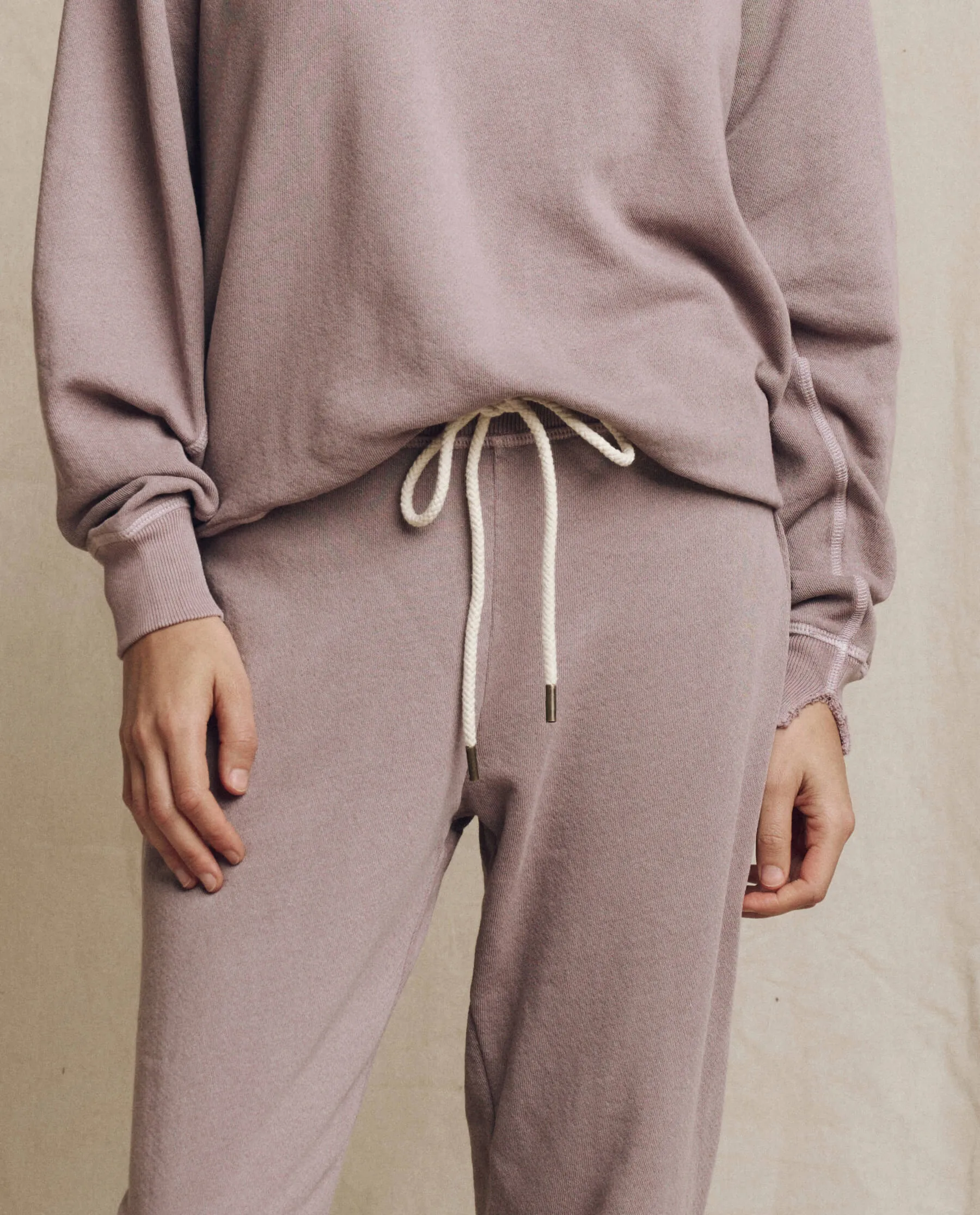 The Cropped Sweatpant. Solid -- Quartz