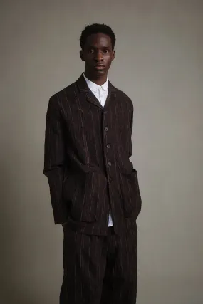 THE PHOTOGRAPHER JACKET / CRUMPLED STRIPE WALNUT