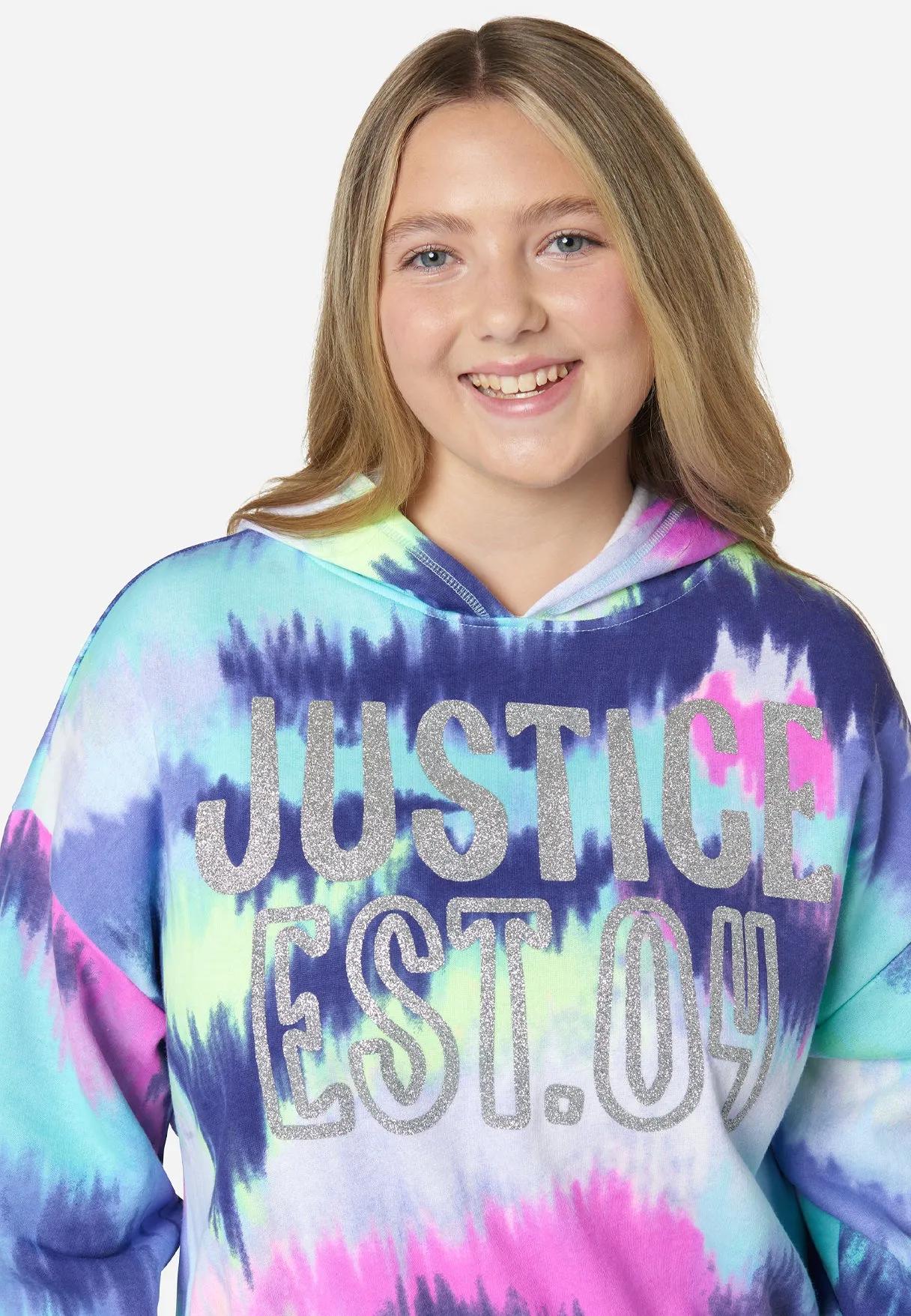 Tie-Dye Rib Hem Hoodie