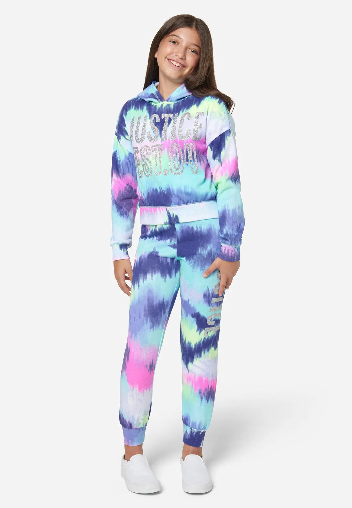 Tie-Dye Rib Hem Hoodie