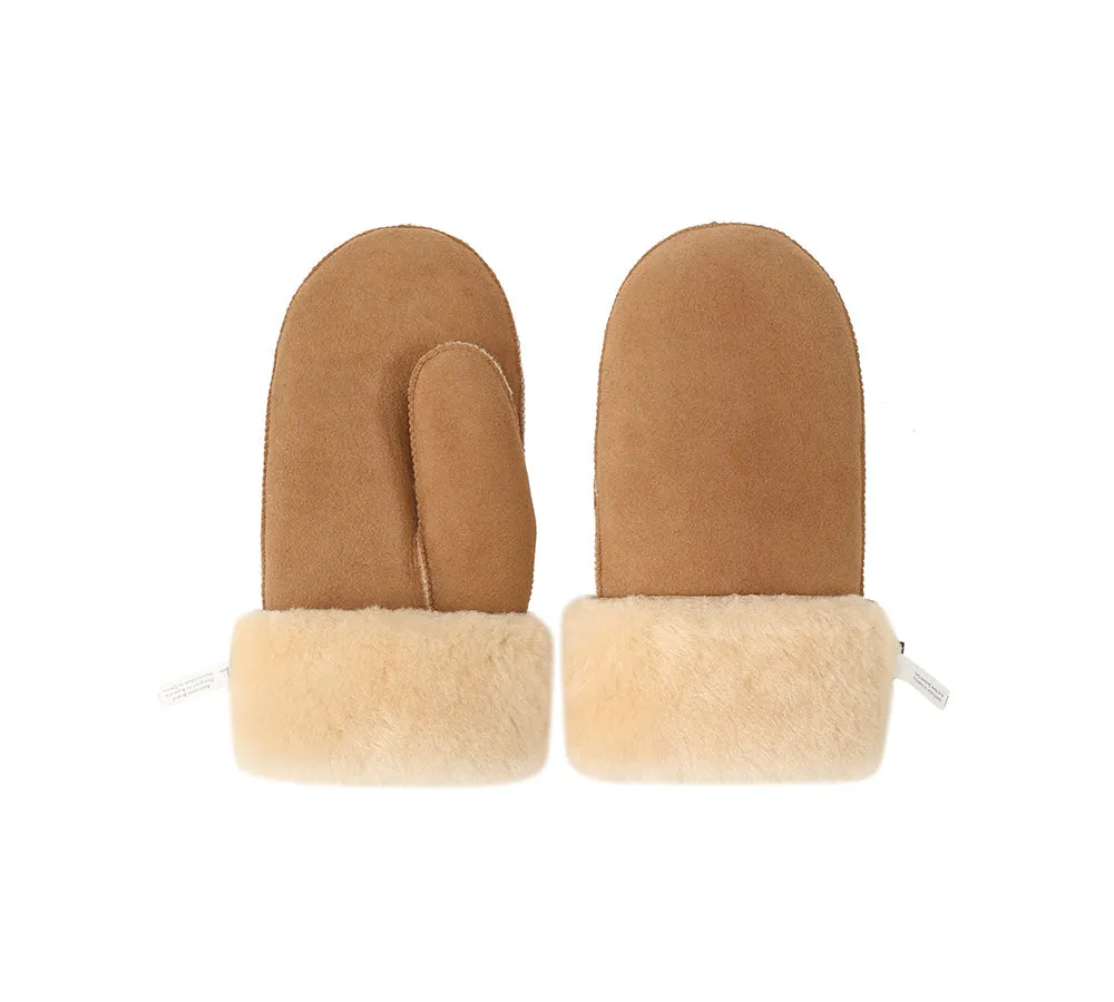 UGG Gloves Fluffy Sheepskin Wool Mittens