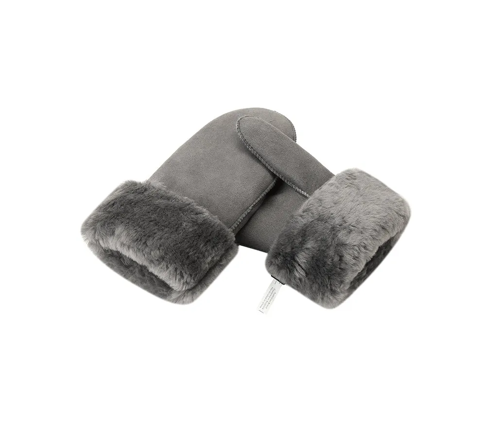 UGG Gloves Fluffy Sheepskin Wool Mittens