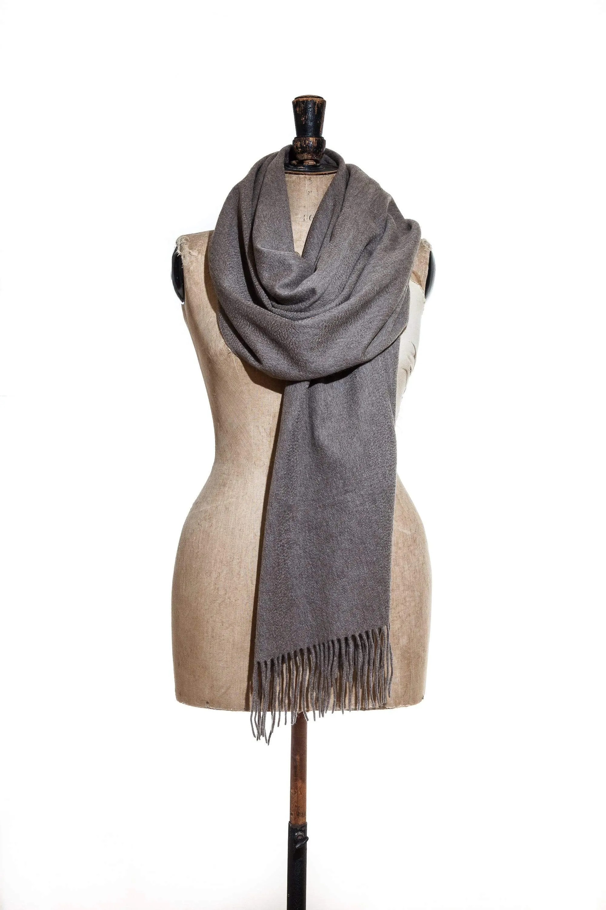 Undyed Natural Yak Wool Scarf - Large