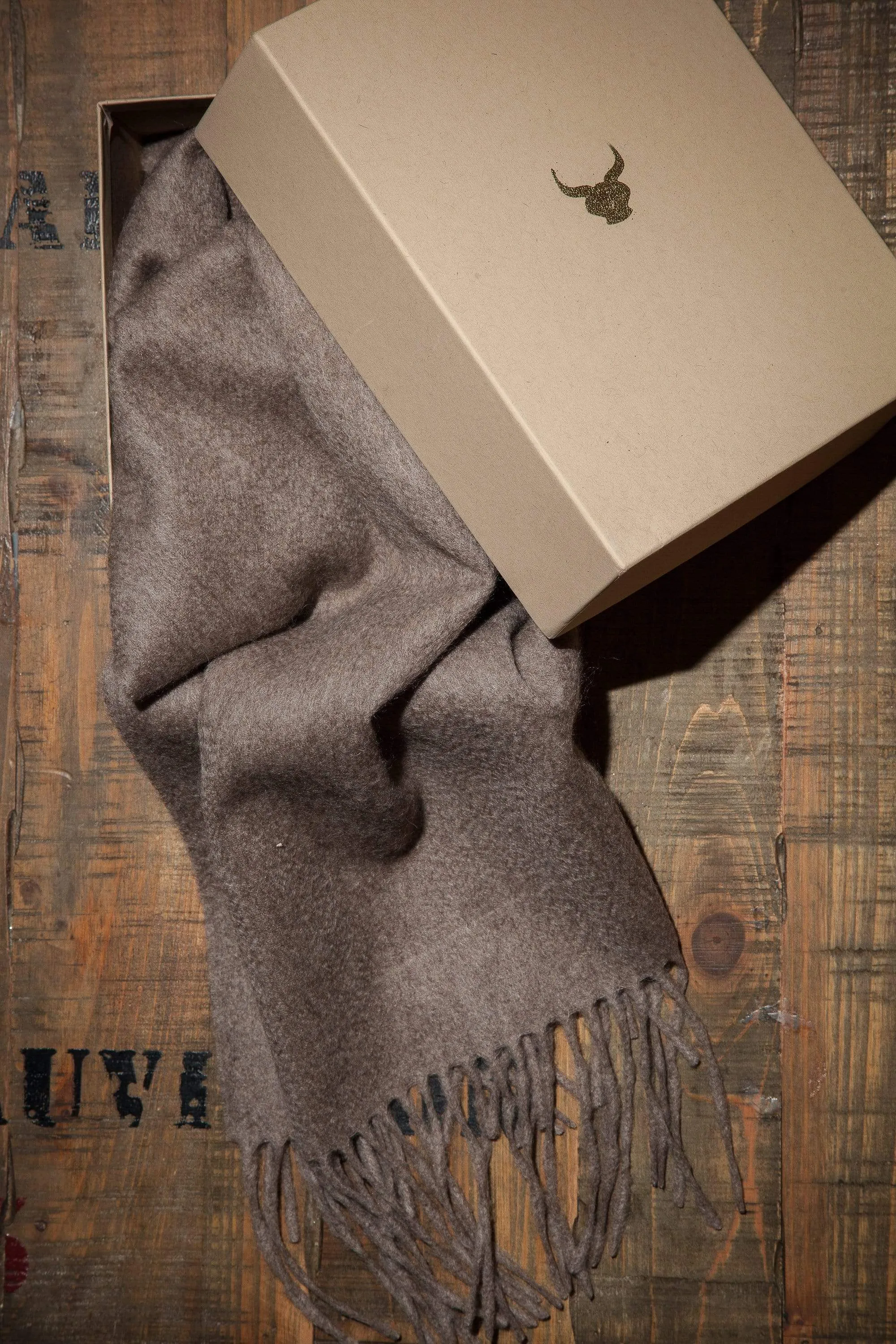 Undyed Natural Yak Wool Scarf - Small