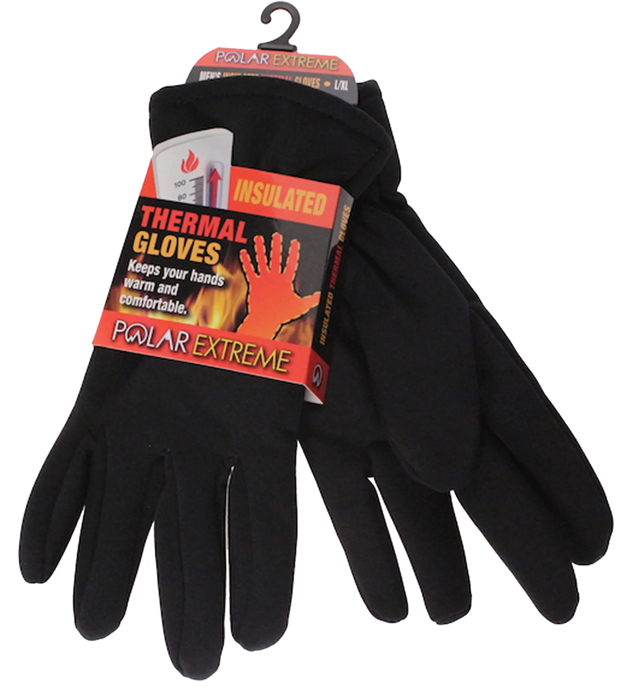 Winter Gloves-Men's Polar Extreme Lined Stretch Glove, Black