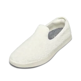 Women's Wool Lounger Fluffs - Natural White (Cream Sole)