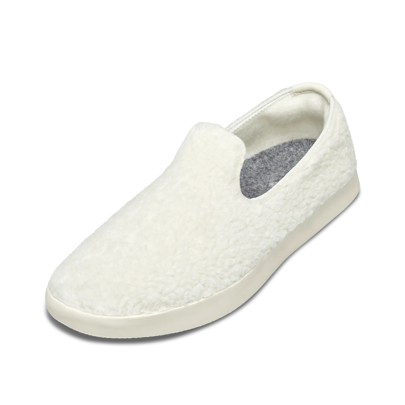 Women's Wool Lounger Fluffs - Natural White (Cream Sole)