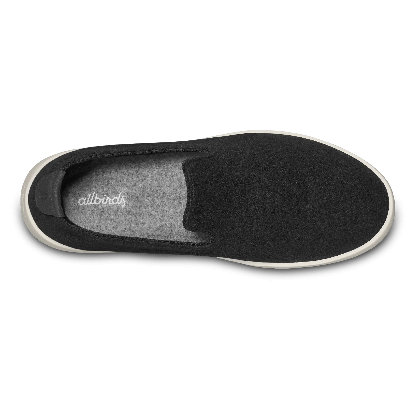 Women's Wool Loungers - True Black (Cream Sole)